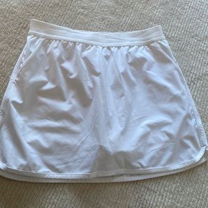 white tennis skirt